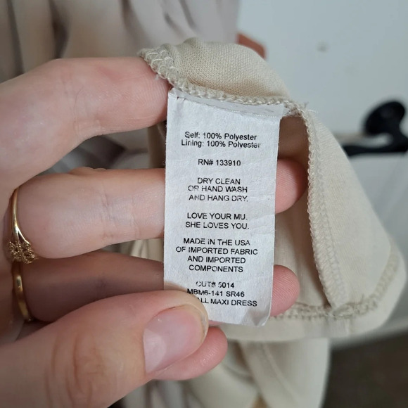 NEW Show Me Your MuMu Dusty Pink Grey Feminine Bridesmaid Maxi Dress Size Small - Picture 9 of 10